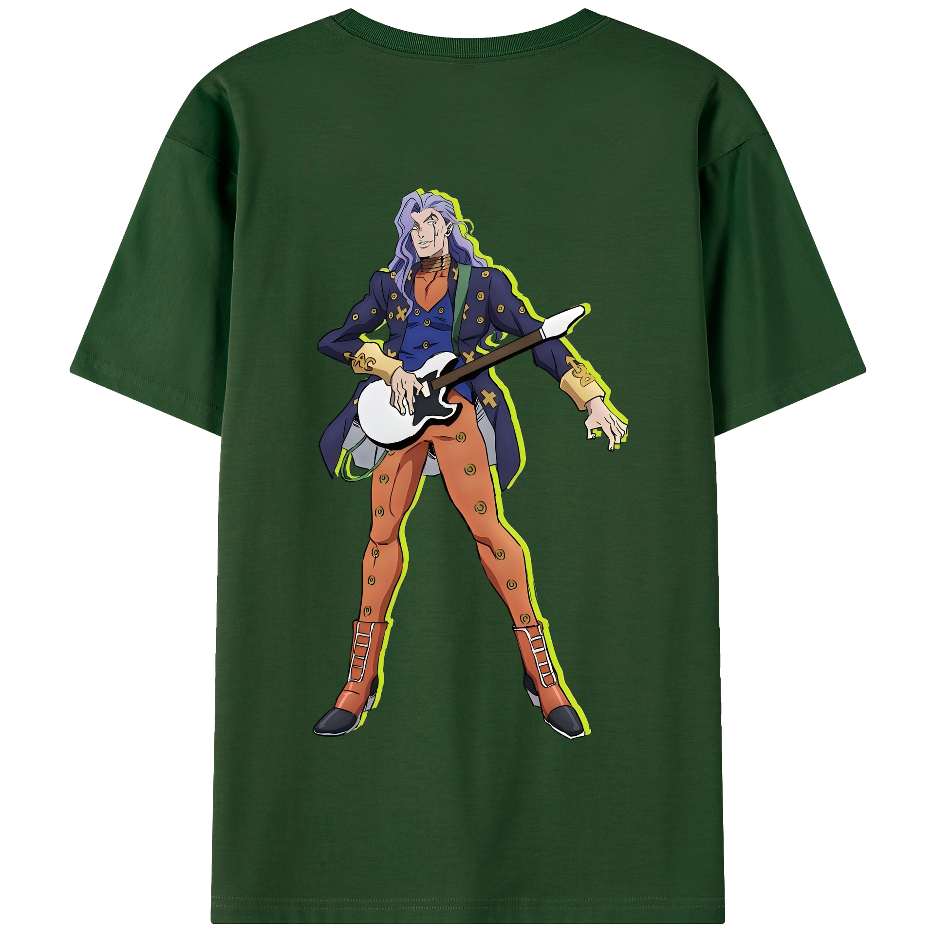 （画像用） ジョジョの奇妙な冒険 おといし あきら JoJo's Bizarre Adventure Akira Otoishi 綿100％半袖Tシャツ（背面プリント）